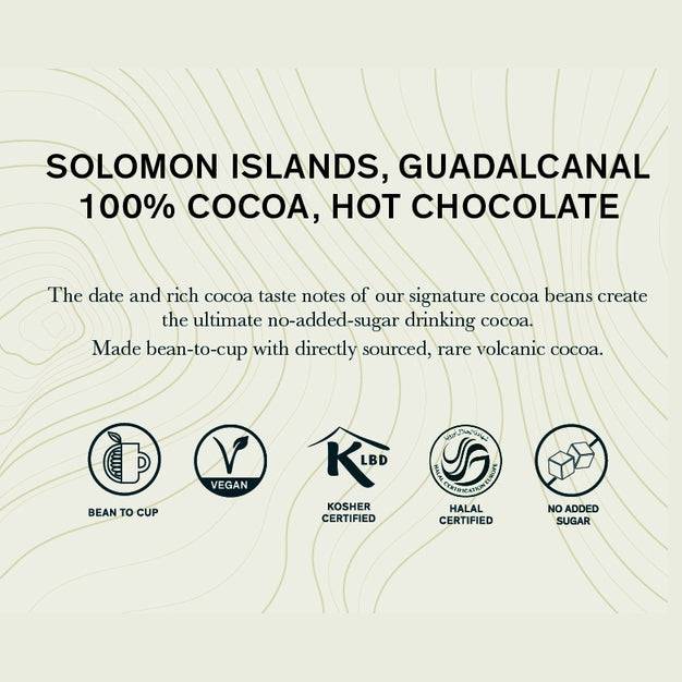 100% Cocoa Hot Chocolate, Solomon Islands | Firetree Chocolate