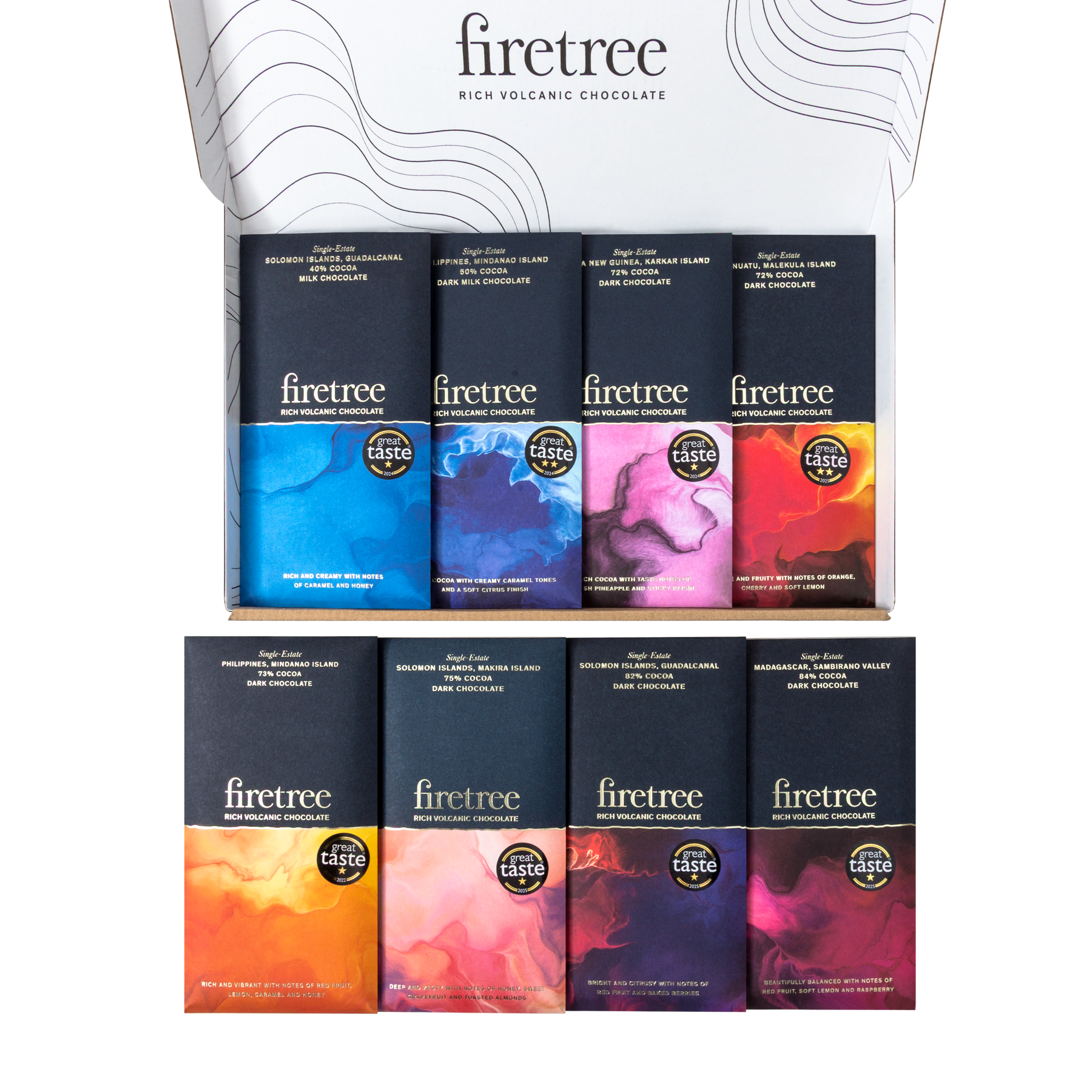 Fire Tree Label Signature Milk & Dark Chocolate Letterbox Selection | Firetree UK ...